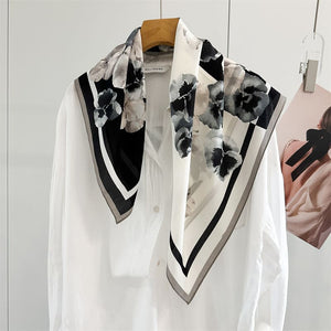 MaraSilk Pure Mulberry Silk Scarf - Square Double Crepe MS893