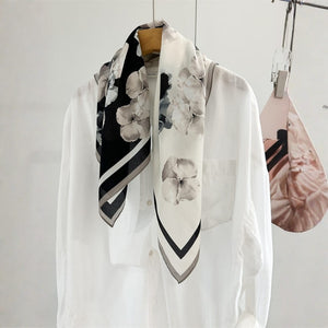 MaraSilk Pure Mulberry Silk Scarf - Square Double Crepe MS893