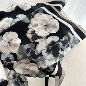 MaraSilk Pure Mulberry Silk Scarf - Square Double Crepe MS893