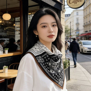 MaraSilk Pure Mulberry Silk Scarf - Square Double Crepe MS941