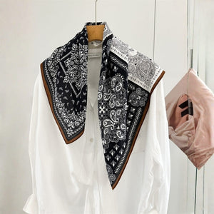 MaraSilk Pure Mulberry Silk Scarf - Square Double Crepe MS941