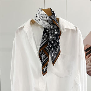 MaraSilk Pure Mulberry Silk Scarf - Square Double Crepe MS941