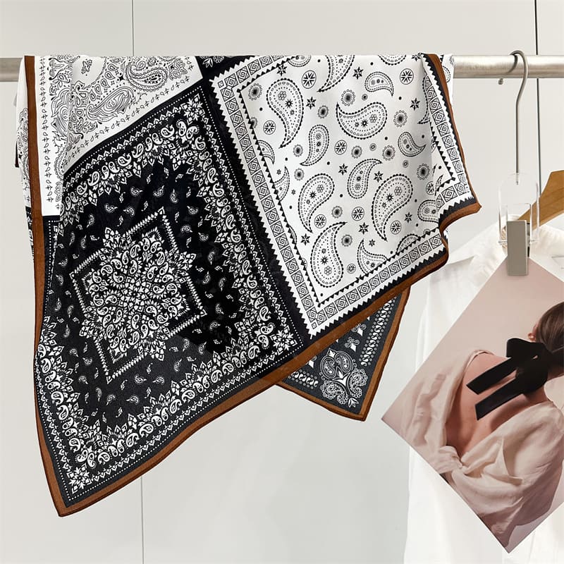 MaraSilk Pure Mulberry Silk Scarf - Square Double Crepe MS941