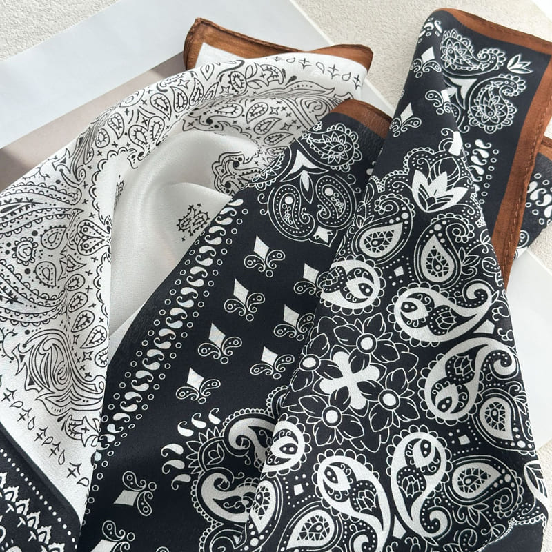 MaraSilk Pure Mulberry Silk Scarf - Square Double Crepe MS941