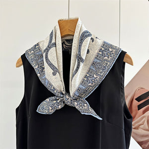 MaraSilk Pure Mulberry Silk Scarf - Square Italian Jacquard MS276