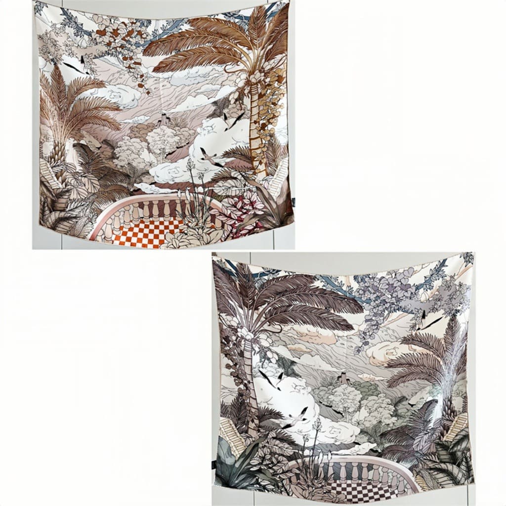 MaraSilk Pure Mulberry Silk Scarf - Square Italian Jacquard MS276 25" x 25" MS27606