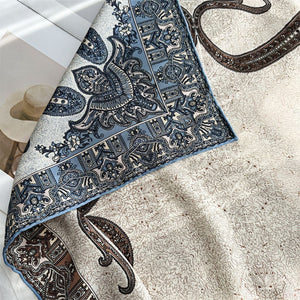 MaraSilk Pure Mulberry Silk Scarf - Square Italian Jacquard MS276