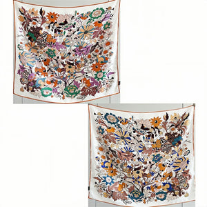 MaraSilk Pure Mulberry Silk Scarf - Square Italian Jacquard MS276 25" x 25" MS27609