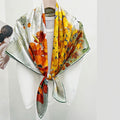 MaraSilk Pure Mulberry Silk Scarf - Square Jacquard MS468