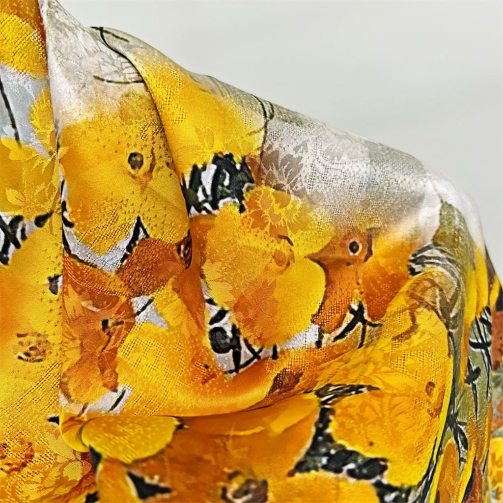 MaraSilk Pure Mulberry Silk Scarf - Square Jacquard MS468