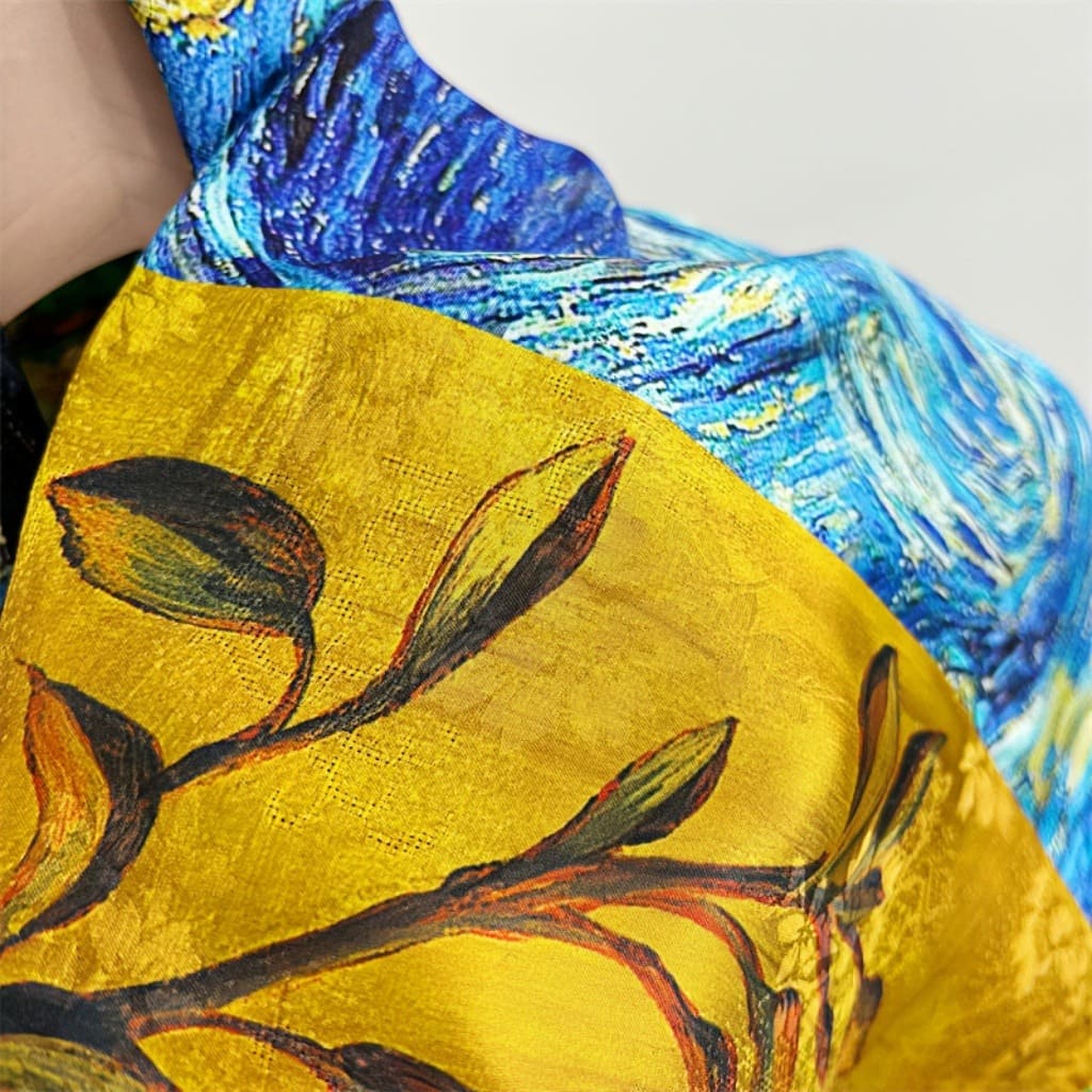 MaraSilk Pure Mulberry Silk Scarf - Square Jacquard MS468