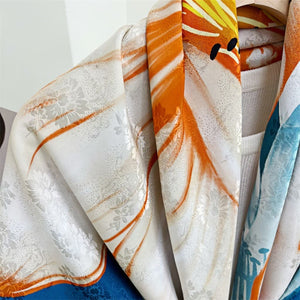 MaraSilk Pure Mulberry Silk Scarf - Square Jacquard MS468