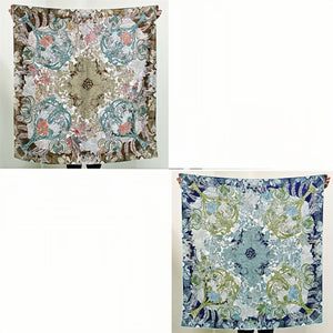 MaraSilk Pure Mulberry Silk Scarf - Square Jacquard MS468