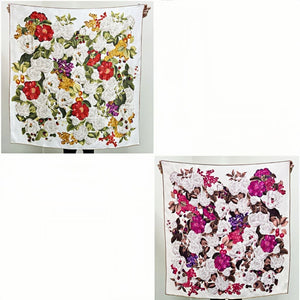 MaraSilk Pure Mulberry Silk Scarf - Square Jacquard MS468