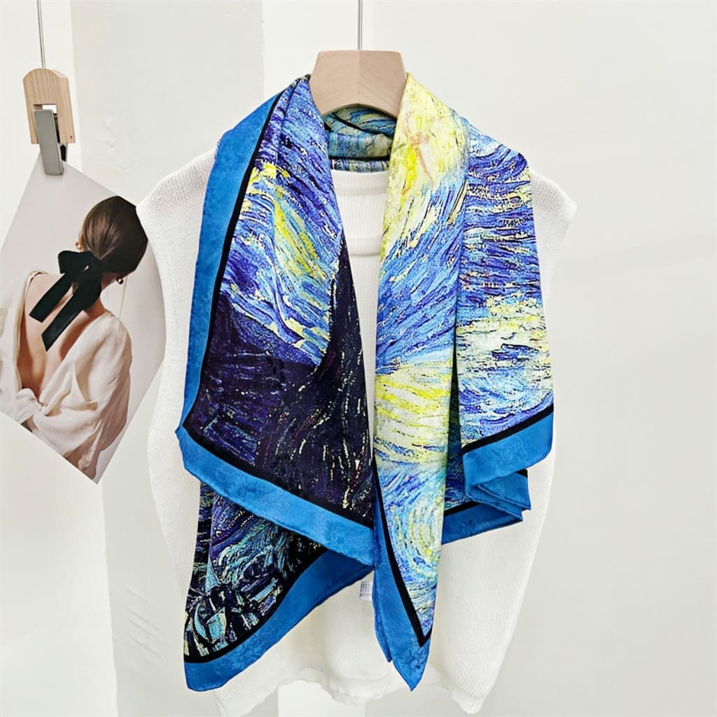 MaraSilk Pure Mulberry Silk Scarf - Square Jacquard MS468