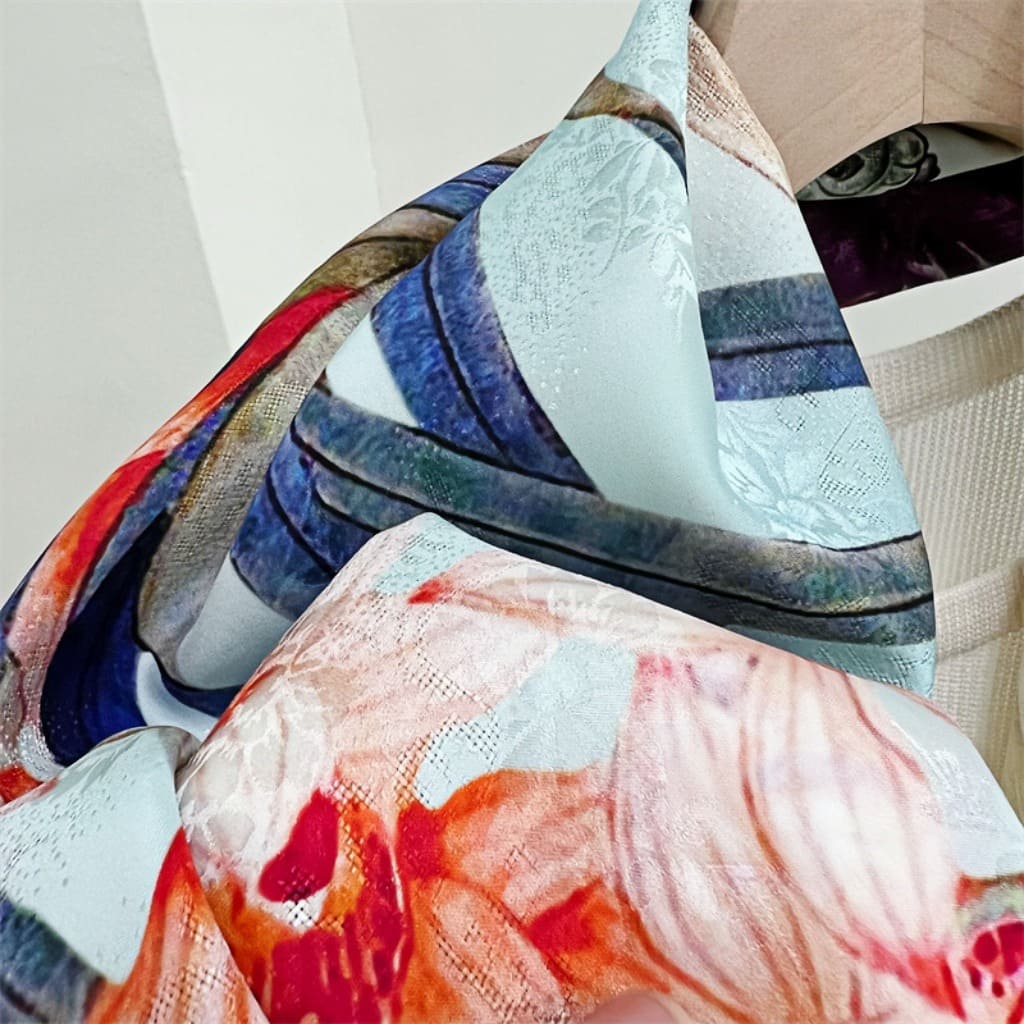 MaraSilk Pure Mulberry Silk Scarf - Square Jacquard MS468