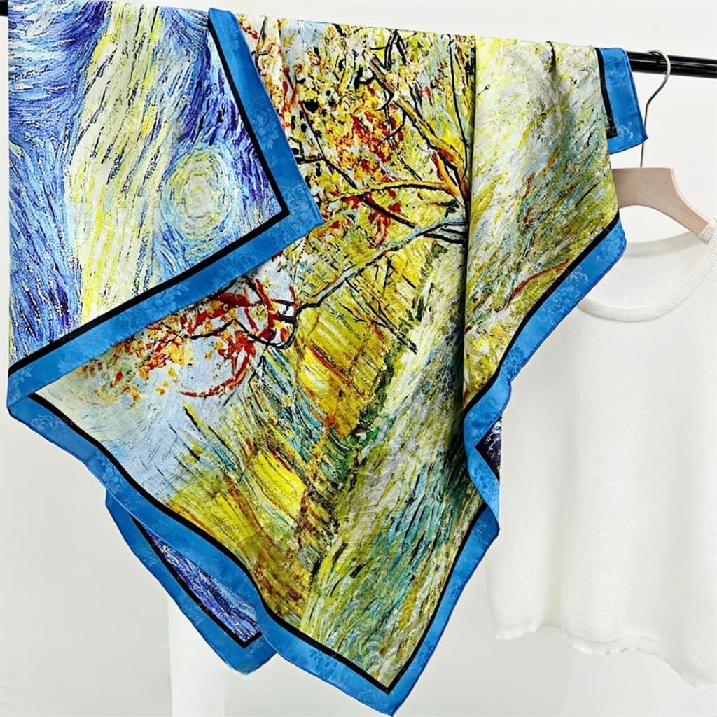 MaraSilk Pure Mulberry Silk Scarf - Square Jacquard MS468 41" x 41" MS46806