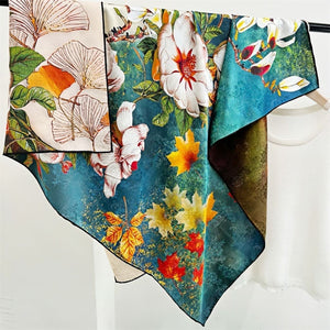 MaraSilk Pure Mulberry Silk Scarf - Square Jacquard MS468 41" x 41" MS46809