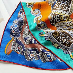 MaraSilk Pure Mulberry Silk Scarf - Square Jacquard MS484