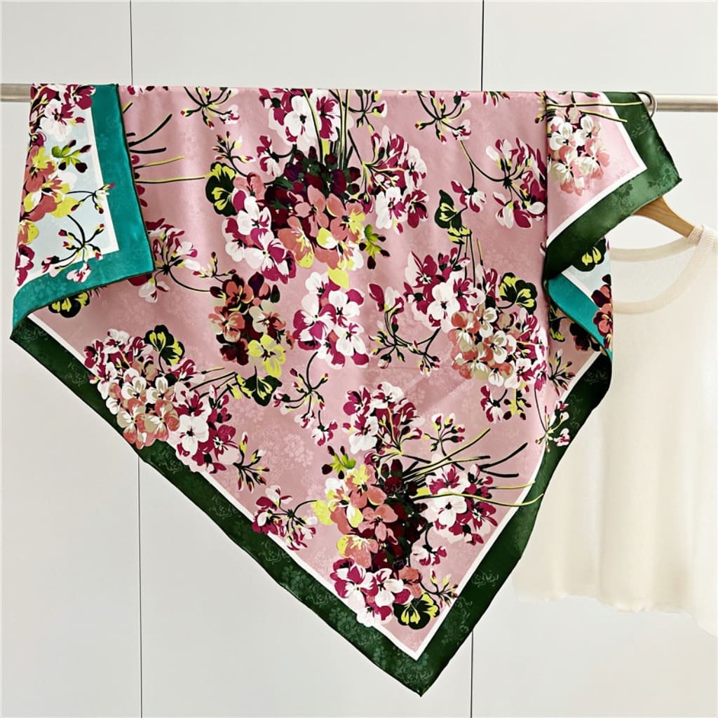 MaraSilk Pure Mulberry Silk Scarf - Square Jacquard MS484 41" x 41" MS48403