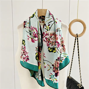 MaraSilk Pure Mulberry Silk Scarf - Square Jacquard MS484