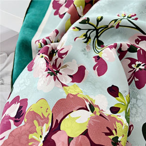 MaraSilk Pure Mulberry Silk Scarf - Square Jacquard MS484