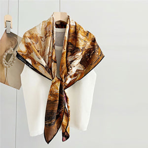MaraSilk Pure Mulberry Silk Scarf - Square Jacquard MS484
