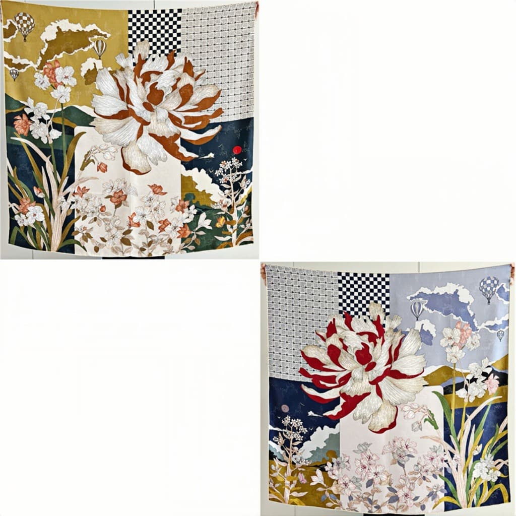 MaraSilk Pure Mulberry Silk Scarf - Square Jacquard MS489 41" x 41" MS48901