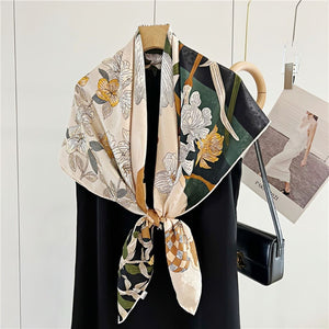 MaraSilk Pure Mulberry Silk Scarf - Square Jacquard MS489