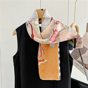 MaraSilk Pure Mulberry Silk Scarf - Square Jacquard MS489