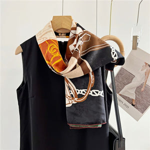 MaraSilk Pure Mulberry Silk Scarf - Square Jacquard MS489