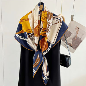 MaraSilk Pure Mulberry Silk Scarf - Square Jacquard MS489