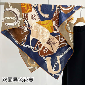 MaraSilk Pure Mulberry Silk Scarf - Square Jacquard MS489