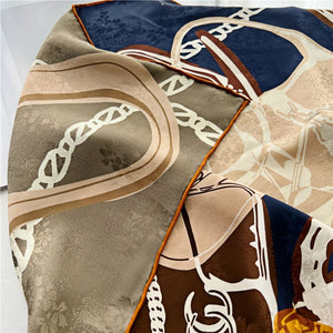 MaraSilk Pure Mulberry Silk Scarf - Square Jacquard MS489