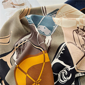 MaraSilk Pure Mulberry Silk Scarf - Square Jacquard MS489