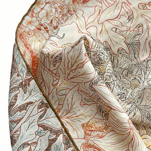 MaraSilk Pure Mulberry Silk Scarf - Square Jacquard MS492