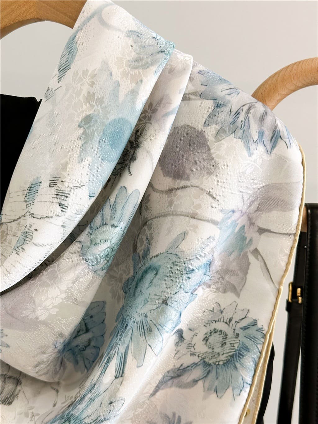 MaraSilk Pure Mulberry Silk Scarf - Square Jacquard MS494