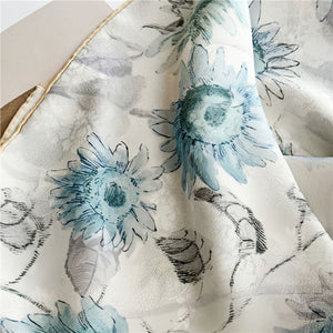 MaraSilk Pure Mulberry Silk Scarf - Square Jacquard MS494