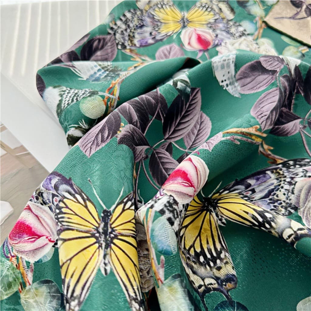 MaraSilk Pure Mulberry Silk Scarf - Square Jacquard MS495