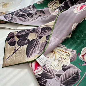 MaraSilk Pure Mulberry Silk Scarf - Square Jacquard MS495