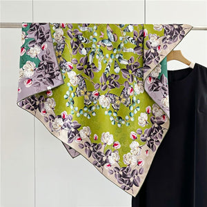 MaraSilk Pure Mulberry Silk Scarf - Square Jacquard MS495