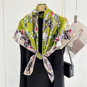 MaraSilk Pure Mulberry Silk Scarf - Square Jacquard MS495 41" x 41" MS49501