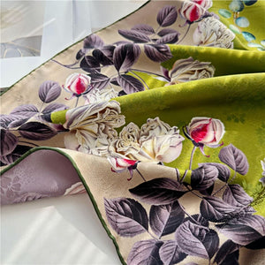 MaraSilk Pure Mulberry Silk Scarf - Square Jacquard MS495