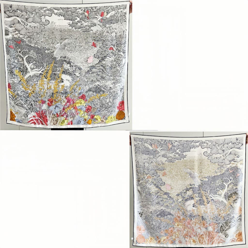 MaraSilk Pure Mulberry Silk Scarf - Square Jacquard MS499 41" x 41" MS49902