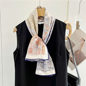 MaraSilk Pure Mulberry Silk Scarf - Square Jacquard MS499