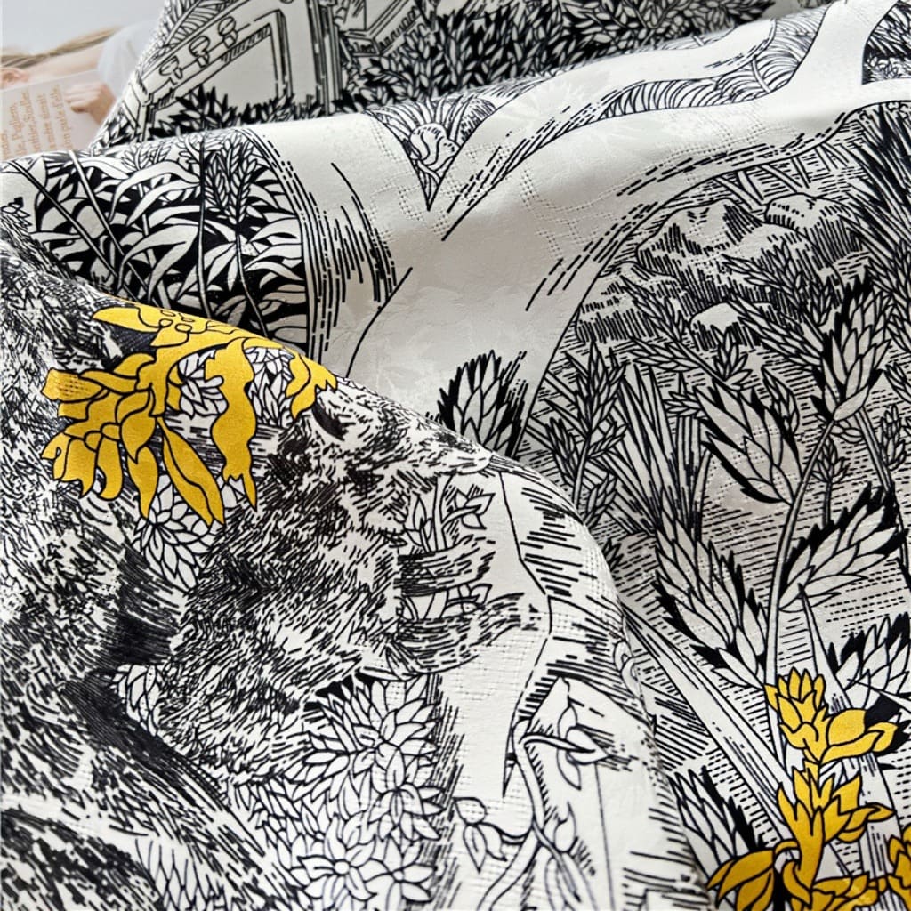 MaraSilk Pure Mulberry Silk Scarf - Square Jacquard MS499