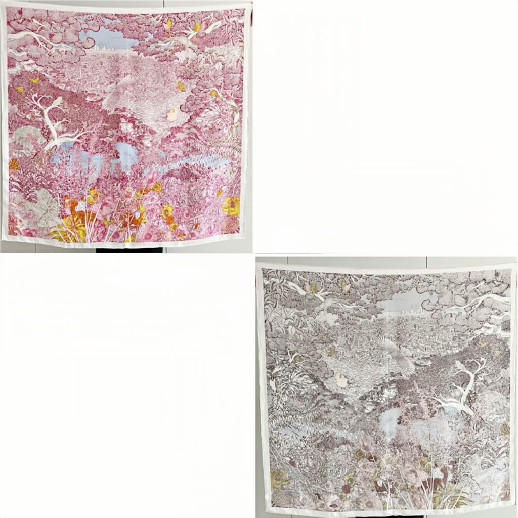 MaraSilk Pure Mulberry Silk Scarf - Square Jacquard MS499 41" x 41" MS49903