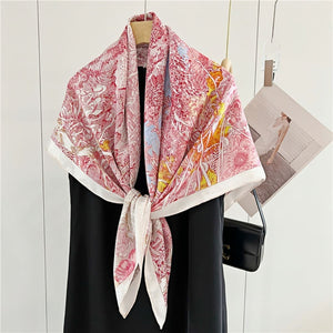 MaraSilk Pure Mulberry Silk Scarf - Square Jacquard MS499