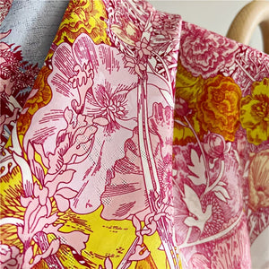 MaraSilk Pure Mulberry Silk Scarf - Square Jacquard MS499