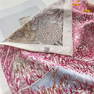 MaraSilk Pure Mulberry Silk Scarf - Square Jacquard MS499